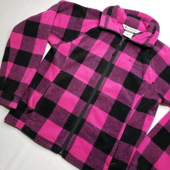 Columbia Fleece Full Zippered Jacket Sz 14/16 - Picture 3 of 7